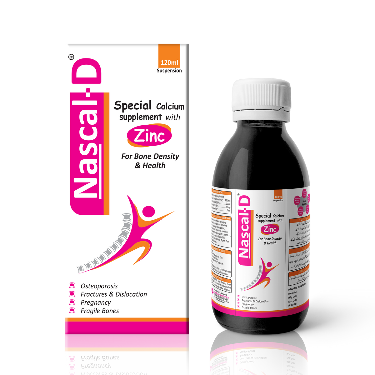 Nascal-D Syrup | Calcium, Vitamin D3 & Zinc for Bone Health | Cidex Labs