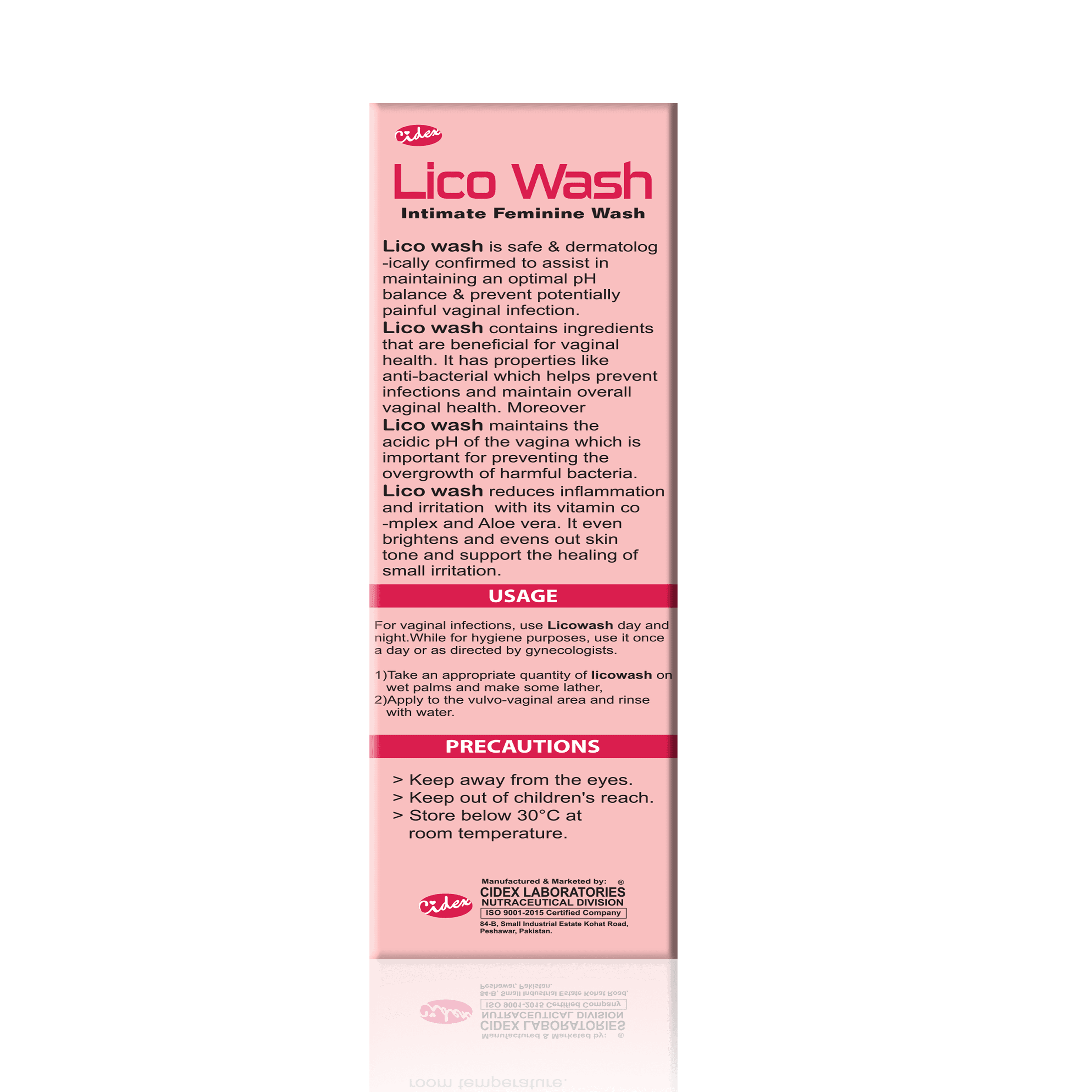 Lico Wash for Female Hygiene - Cidex Labs